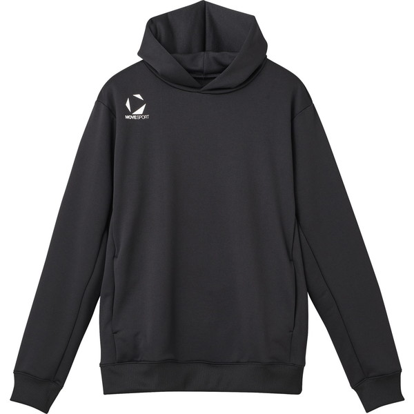 ムーブスポーツ スポーツウエア フーデッドスウェット ブラック 2XO ST5SSWT0M BK00 MOVESPORT