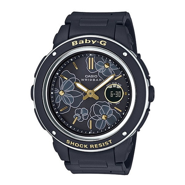 腕時計 時計 CASIO カシオ BABY-G レディース BGA-150FL-1AJF ベイビーG ベイビージー ベビーG ベビージー Floral Dial Series クォーツ ウォッチ ブラック 黒 誕生日 新生活 クリスマス 母の日 ギフト プレゼント BGA150FL1AJF｜総合通販PREMOA 店