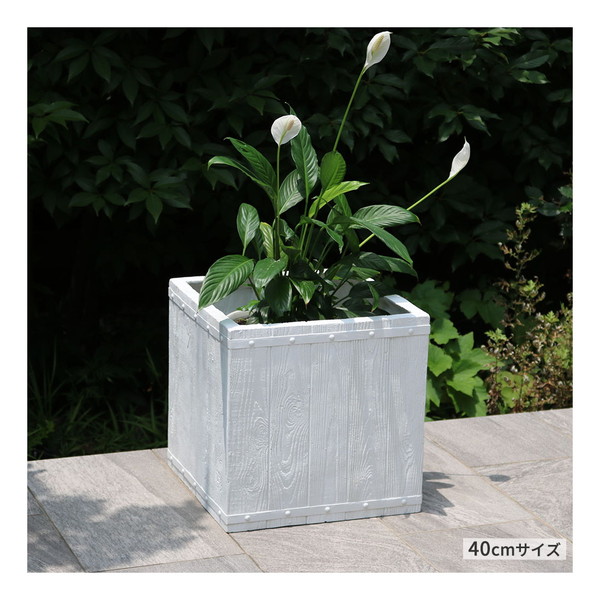 E002-CU500WHT 住まいスタイル ホワイト FARBOR (ファーバー) [木調FRPプランター (幅50 角型)] メーカー直送 11,060円