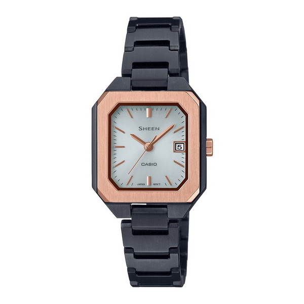 腕時計 時計 CASIO カシオ SHEEN シーン レディース SHS-4528GBJ-7AJF Solar Sapphire Model ソーラー充電 ウォッチ ゴールド ブラック 黒 誕生日 新生活 クリスマス 母の日 ギフト プレゼント SHS4528GBJ7AJF｜総合通販PREMOA 店