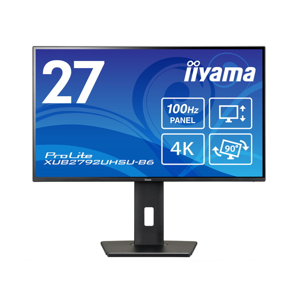 XUB2792UHSU-B6 iiyama [液晶ディスプレイ 27型/3840×2160/HDMI、DisplayPort/ブラック/スピーカー：あり/IPS方式パネル/昇降/回転]