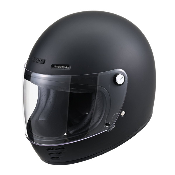D61119 バイク ヘルメット フルフェイス SG規格 高強度ABS クラシック エアベンチレーション / スピーカーホール装備 DN-009CL マットブラック Sサイズ(55-56cm) デイトナ｜総合通販PREMOA 店