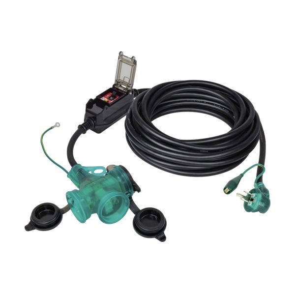 PBWLEK10TS 日動工業 防雨Lヘナポッキン延長ブレーカ10m 過負荷漏電保護兼用 メーカー直送