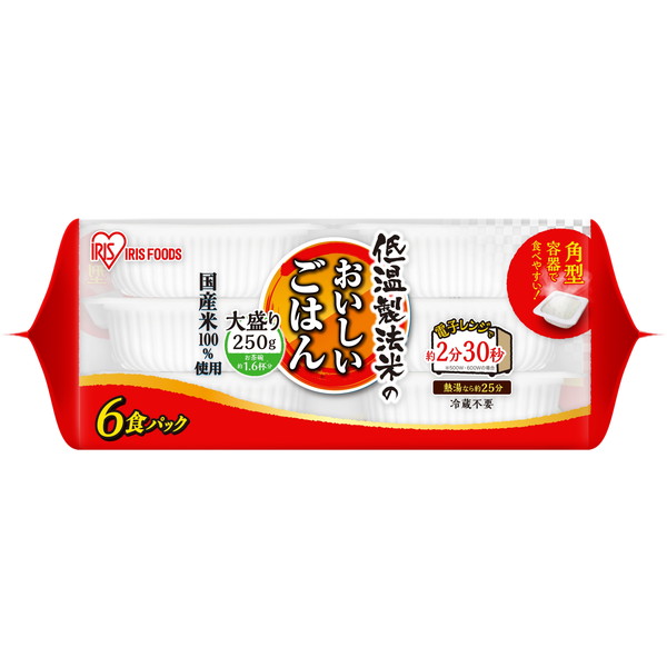 低温製法米のパックごはん 250g×6Pパック×4【24食】 アイリスオーヤマ メーカー直送