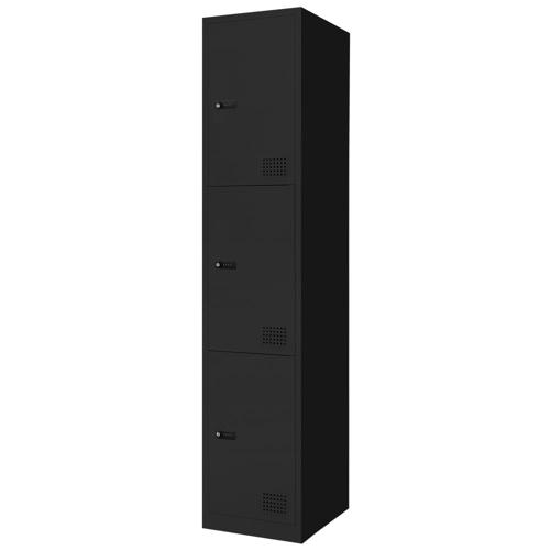 【法人限定】 FAD-S3-W-BK Netforce ブラック [3人用スリムロッカー ダイヤル錠] メーカー直送｜総合通販PREMOA 店