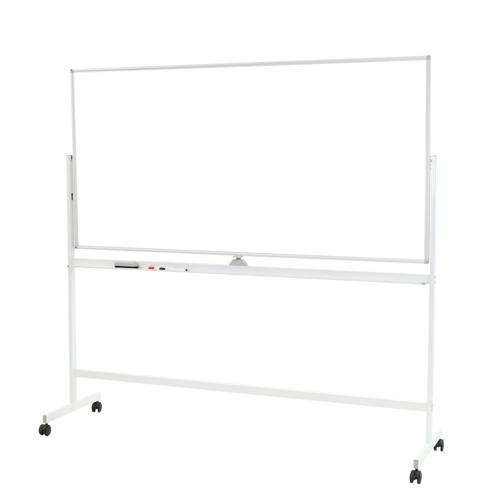 【法人限定】 WB-HR1890-W-WH Netforce ホワイトフレーム FLEX BOARD (フレックスボード) [ホワイトボード 脚付 ホーロー 両面タイプ 1800&times;900] メーカー直送｜総合通販PREMOA 店