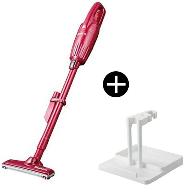 マキタ CL116DWR レッド 充電式クリーナー + 伸晃 CSJ-MW ホワイト マルチクリーナースタンド セット