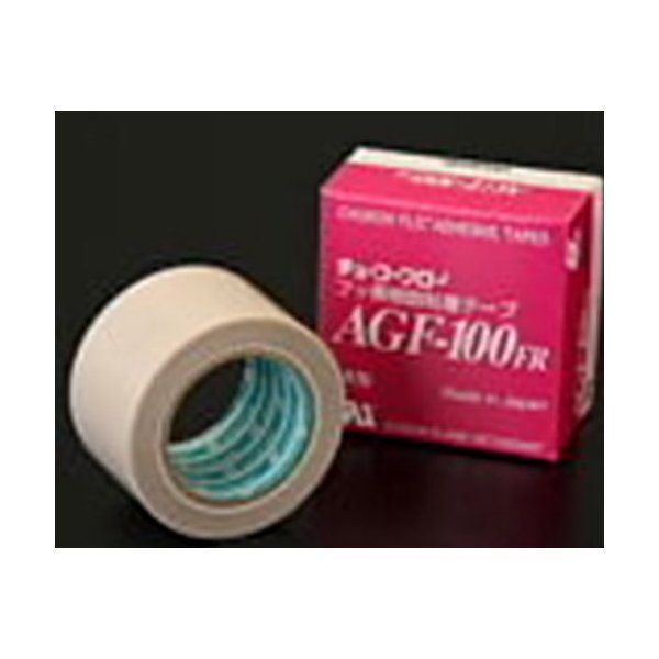 AGF100FR-18X25 中興化成 ベージュ [フッ素樹脂 (テフロンPTFE製) ガラスクロス粘着テープ (0.18t×25w×10m)] メーカー直送 4,705円