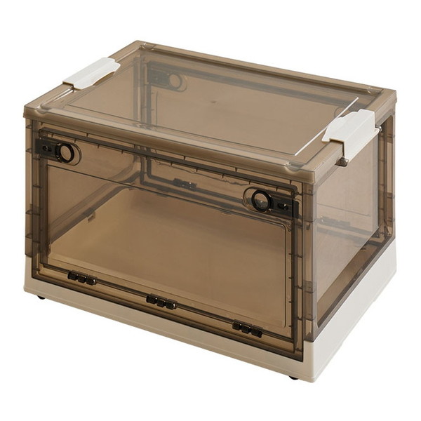 240653192 【5個セット】収納ボックス PS100 L(42L) スモーク 萩原 メーカー直送