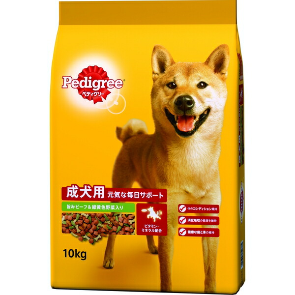マースジャパン ペディグリー 成犬用 旨みビーフ緑黄色野菜 10kg ドッグフード ペットフード 4,527円