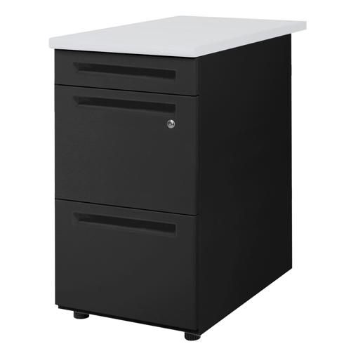 【法人限定】 LD-WD3B-W-BK-NG Netforce 天板ニューグレー&times;本体ブラック [3段脇机] メーカー直送｜総合通販PREMOA 店