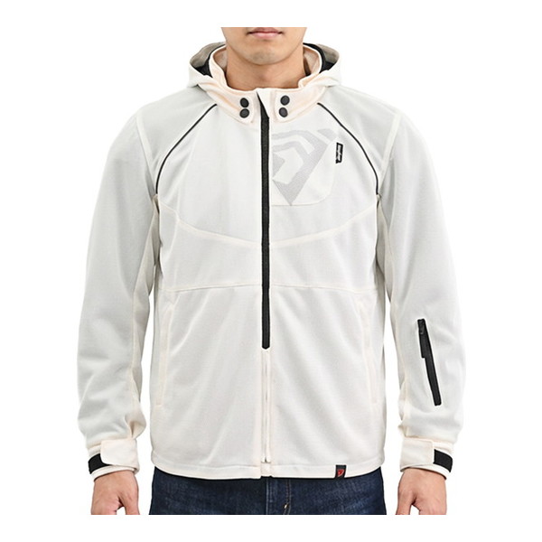 DJ029LW ツインメッシュパーカー WH/2XL 64733 デイトナ ホワイト [バイク ジャケット (夏 メッシュ 高通気 軽量 CE規格 ソフトプロテクター付属 着脱式フード)]｜総合通販PREMOA 店