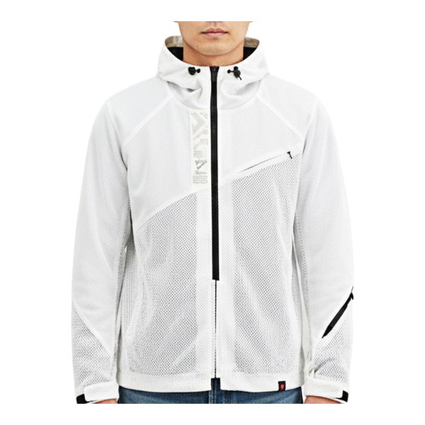 DJ030ワイドメッシュパーカーWH/L 64864 デイトナ ホワイト [バイク ジャケット (夏 メッシュ CE規格 ソフトプロテクター付属)]｜総合通販PREMOA 店