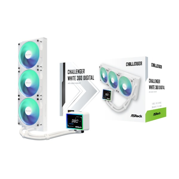 Challenger White 360 Digital ASRock ホワイト [水冷CPUクーラー(120mm&times;3)]｜総合通販PREMOA 店