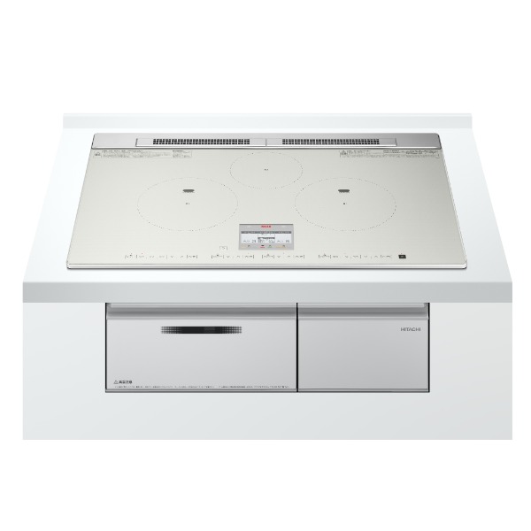 HT-N80STWF S 日立 ライトシルバー 火加減マイスター [ビルトインIHクッキングヒーター (75cm幅/IH3口/鉄・ステンレス対応/単相200V)]｜総合通販PREMOA 店