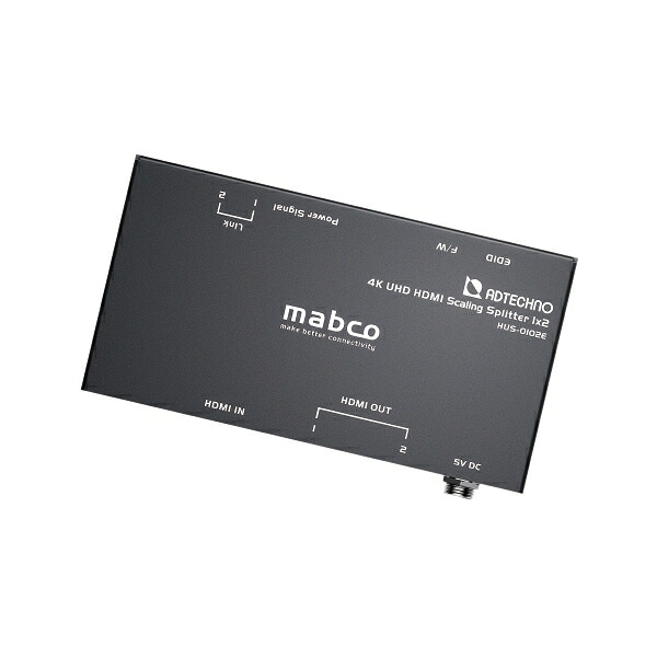 ADTECHNO HUS-0102E [スケーリング機能搭載 業務用薄型HDMI 2.0a 2分配器] メーカー直送
