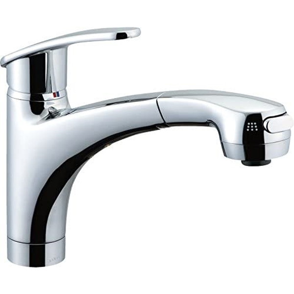 水栓 INAX イナックス LIXIL リクシル SF-A451SYXU アウゼ ハンドシャワー 吐水口引出式 エコハンドル シャワー切替 ホース引出 キッチン 台所 アパート マンション リフォーム 付け替え SFA451SYXU｜総合通販PREMOA 店