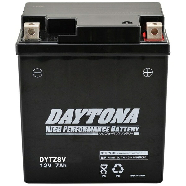 デイトナ D95390 バイク用 バッテリー DYTZ8V ハイパフォーマンス 液入り充電器済 メンテナンスフリー
