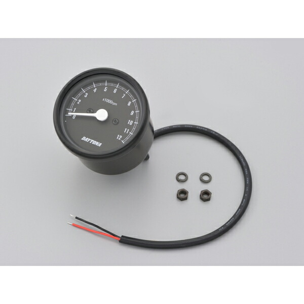 デイトナ D15630 機械式タコメーター φ60 ホワイトLED照明 ブラックボディ/ブラックパネル 12000rpm 6,962円