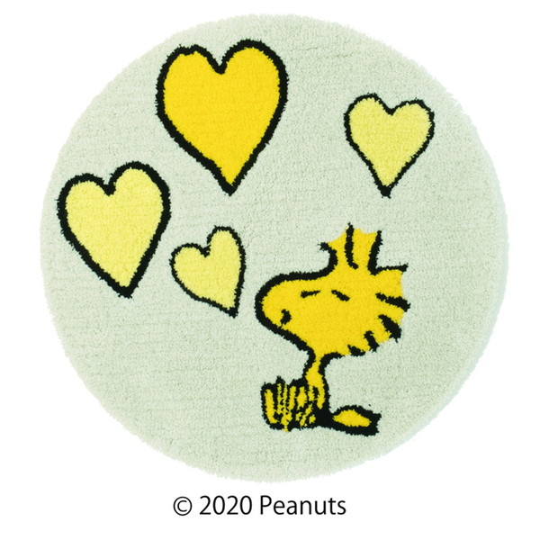 カーペット マット 畳 Peanuts の世界 キャラクターの特徴や関係性を生かし 世界観を色濃く表現したシリーズ 65 65cm メーカー直送インテリア 寝具 収納 Peanuts ウッドストックラブ イエロー メーカー直送 総合通販premoa マット