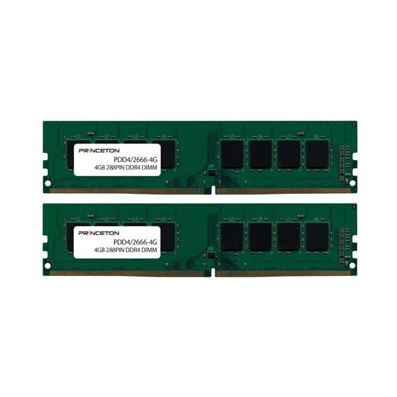 princeton PDD4/2666-4GX2 288pin DDR4 DIMM [デスクトップ用メモリ(4GB×2枚組)]【KK9N0D18P】