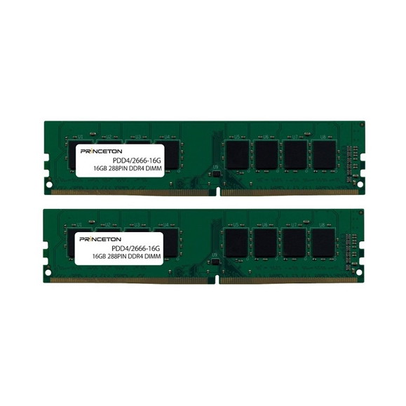 princeton PDD4/2666-16GX2 288pin DDR4 DIMM [デスクトップ用メモリ(16GB&times;2枚組)]【KK9N0D18P】｜総合通販PREMOA 店