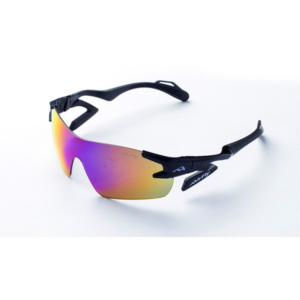Air Fly エアフライ AF301C3L スポーツサングラス ブラック L ノーズパットレス 鼻パットなし スポーツ サングラス メガネ ランニング トレッキング ゴルフ ウインター アウトドア ジゴスペック ZYGOSPEC|総合通販PREMOA 店