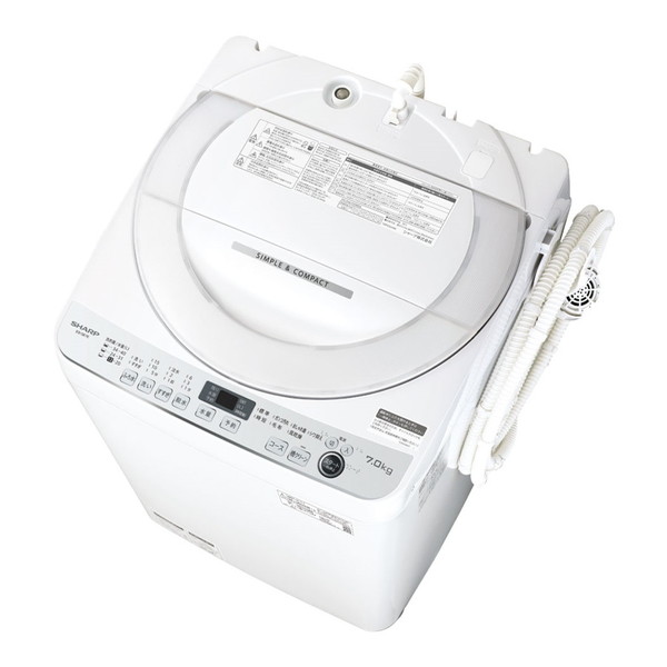 楽天市場 Sharp Es Ge7e W ホワイト系 簡易乾燥機能付洗濯機 7 0kg 総合通販premoa 楽天市場店