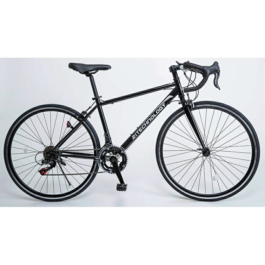 代引き手数料無料 21technology 700c ジェットブラック ロードバイク 700 28c 14段変速 メーカー直送 最安値挑戦 Lexusoman Com