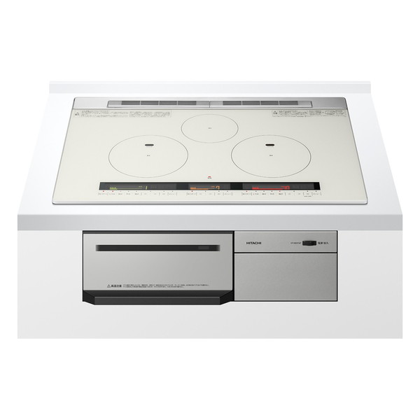 HT-M8STWF-S シルバー 火加減マイスター ビルトインIHクッキングヒーター 75cm幅 IH3口 単相200V グリル お手入れ 楽々 料理 適温調理 ゆで 煮込み保温 炊飯 湯沸かし 便利機能 HTM8STWF 日立|総合通販PREMOA 店