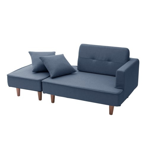 CELLUTANE NAP カウチソファ インディゴブルー 日本製 座面ポケットコイル 二人掛け A969p-626BL メーカー直送