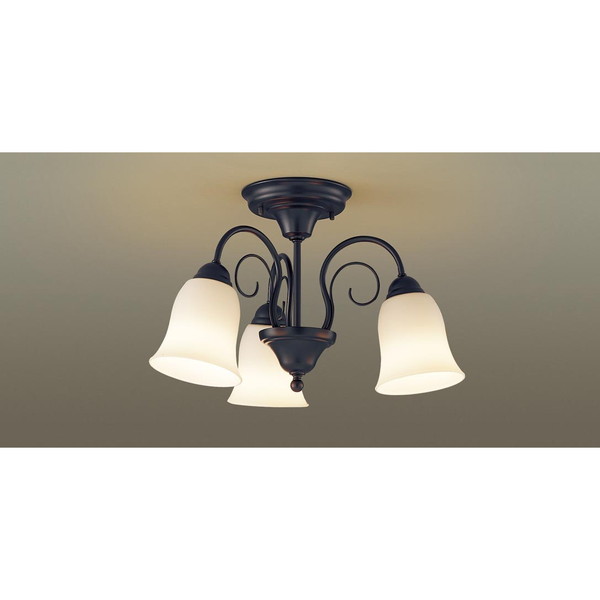 PANASONIC LGB57365K [吊下型 LED（電球色） シャンデリア Uライト方式 白熱電球60形3灯器具相当/～4.5畳]