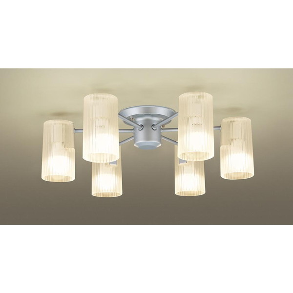 PANASONIC LGB57663K [吊下型 LED（電球色） シャンデリア Uライト方式 白熱電球60形6灯器具相当/～12畳]