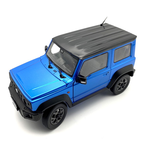 ビーエムクリエイションズ スズキ ジムニー (JB74) 18ブリスクブルーメタリック/ブラックトップ LHD 1/18