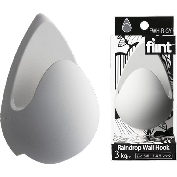 東洋工芸 石こうボード専用フック flint HookRaindrop Wall Hook グレー (5パック入) 0408-00012