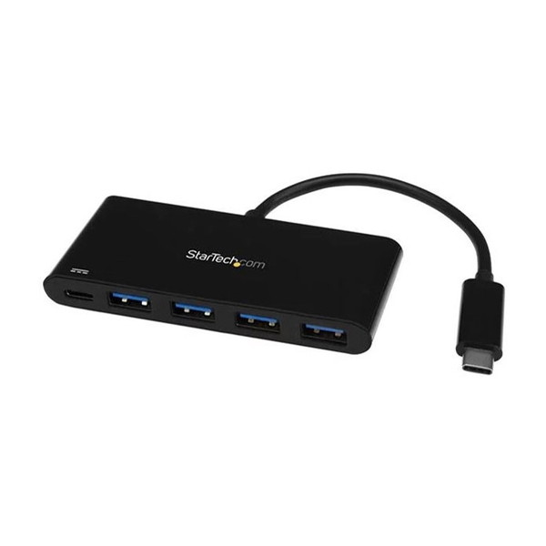 StarTech HB30C4AFPD ブラック [4ポートUSB 3.0ハブ USB Type-C接続 USB-C-4&times;USB-A USB PD対応]｜総合通販PREMOA 店
