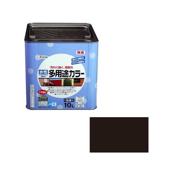 アサヒペン AP 水性多用途カラー 10L 黒