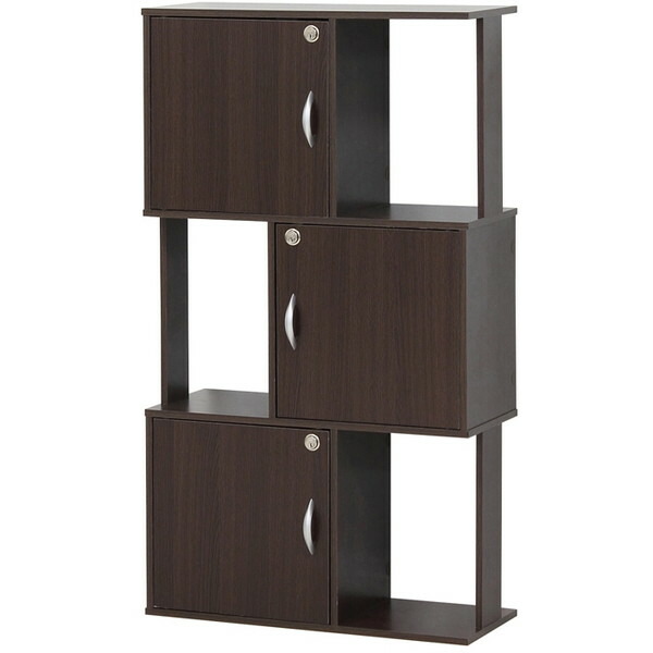 楽天市場】扉付き収納ボックス 4段 カラーボックス 背面化粧仕上げ 鍵