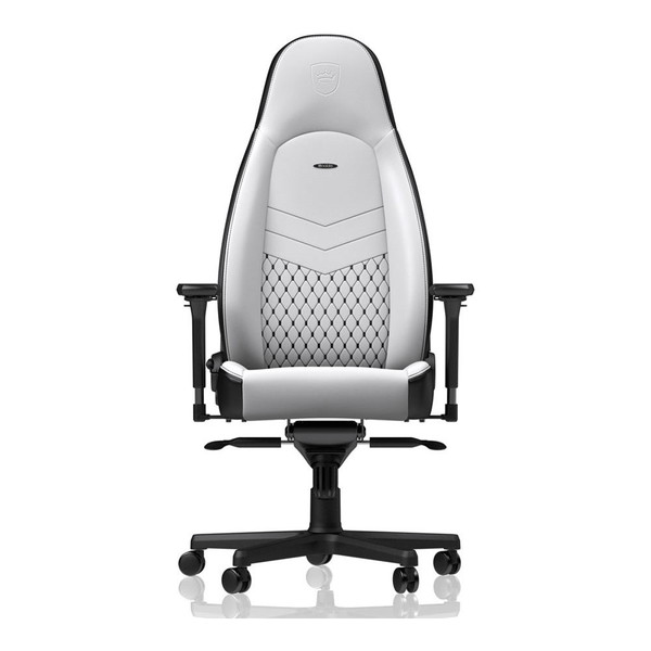 4周年記念イベントが ゲーミングチェア オフィスチェア ICON Premium White プレミアムホワイト リクライニング ロッキング  noblechairs NBL-ICN-PU-WBK-SGL 純白レザー モノトーン 長時間作業 テレワーク PCゲーマー eスポーツ fucoa.cl