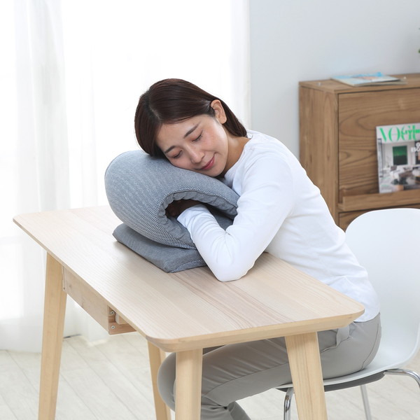 西川QH91406000800ブルーこねむりプラス快適お昼寝枕kurukuru