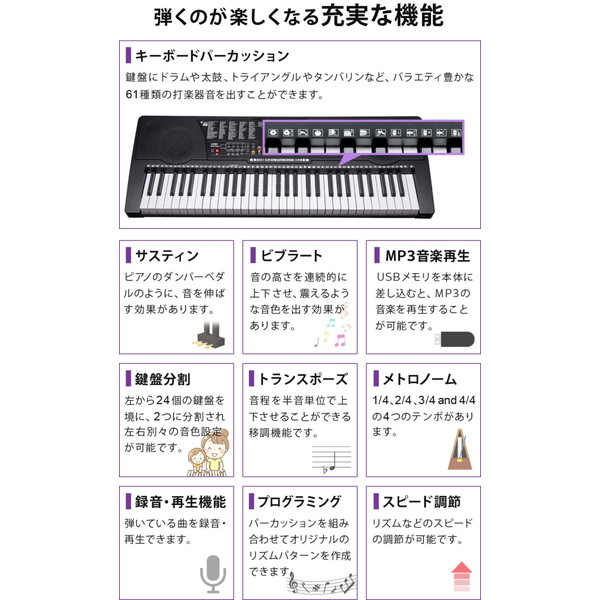 特価キャンペーン イー エム エー Sr Dp04 プレイタッチ フラッシュ61 電子ピアノ 61鍵 Fucoa Cl