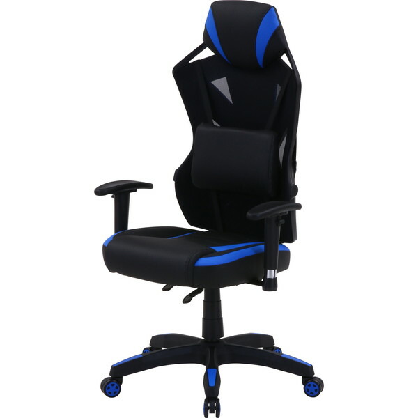 楽天市場】不二貿易 メッシュゲーミングチェア レイズブルー