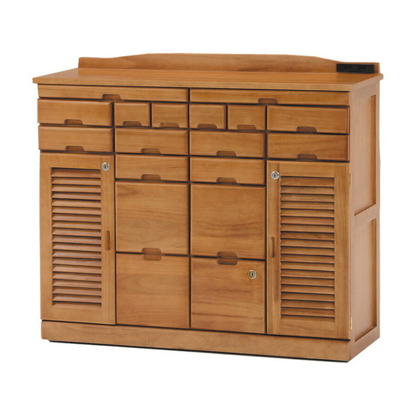 楽天市場】天然木 鍵付き引出しいっぱいファックス台 コンセント付き