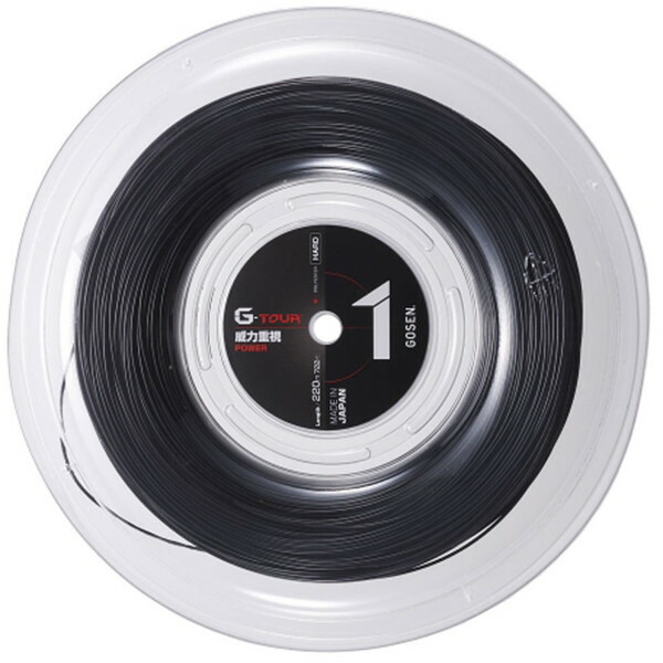 ゴーセン 硬式テニス用 ガット ジー・ツアー・ワン 16 G-TOUR1 ブラック 220mロール 1.30mm TSGT102BK GOSEN