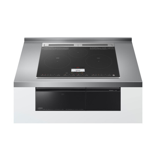 日立 IHクッキングヒーター 単相200V ビルトイン 60cm幅 IH3口 HT-N8KTFK 火加減マイスター N8Tシリーズ 適温調理 ワンタッチ火力ボタン 液晶パネル 見やすい 文字大きい フラット庫内 W平面ヒーター 遠赤外線 ブラック｜総合通販PREMOA 店