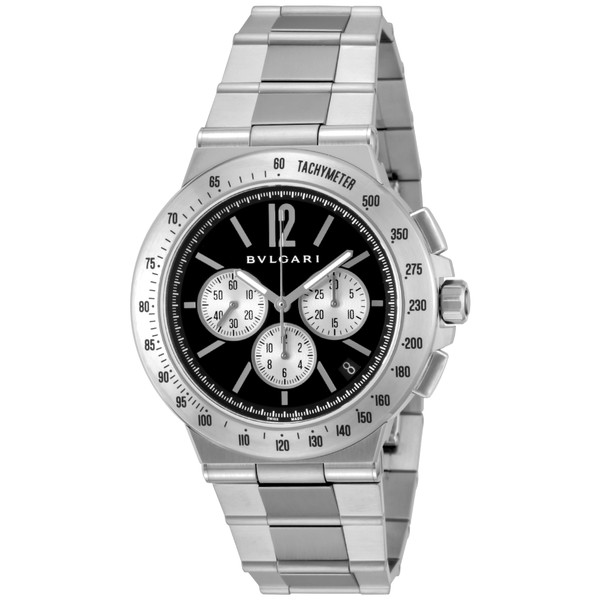 【ショッピングクレジット分割手数料最大60回まで無料！】BVLGARI ブルガリ 腕時計 時計 メンズ DIAGONO ディアゴノ DG41BSSDCHTA ウォッチ シルバー ブラック 黒 防水 スポーツ 誕生日 クリスマス プレゼント 贈り物 ギフト 【並行輸入品】
