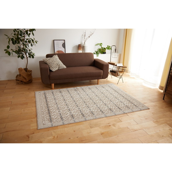 スミノエ 防炎 防ダニ ラグ ウールスノー 130×190cm グレージュ メーカー直送