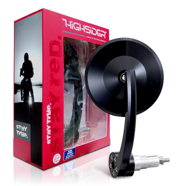 デイトナHIGHSIDER バーエンドミラー MONTANA EVO ブラック DAYTONA (デイトナ) HIGHSIDER バーエンドミラー MONTANA EVO