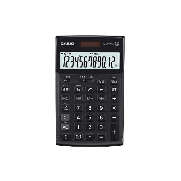 CASIO JS-20WKA-BK-N 電卓 ジャストサイズ