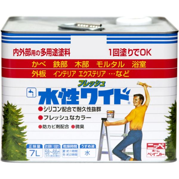 水性フレッシュワイド ミルキーホワイト 7L ニッペ